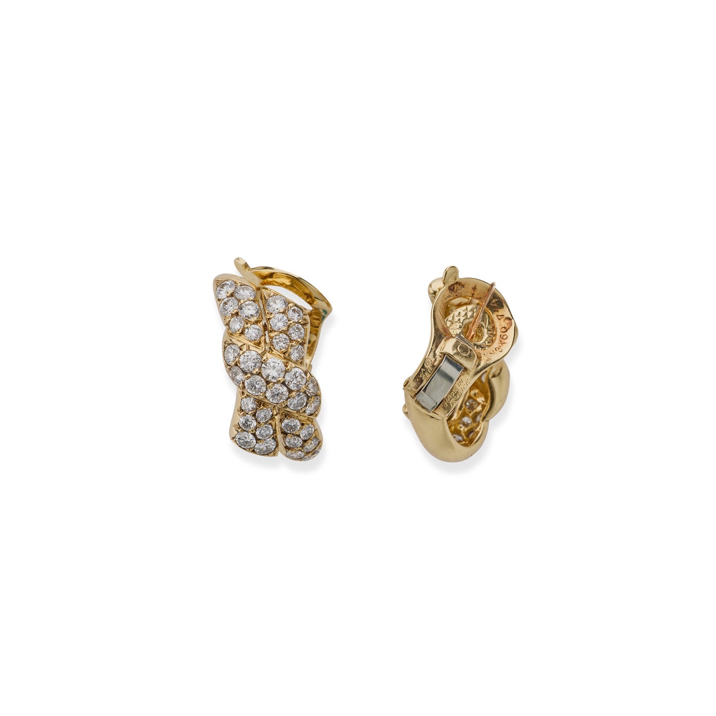 Macklowe Gallery Van Cleef & Arpels Paris Diamond Earrings