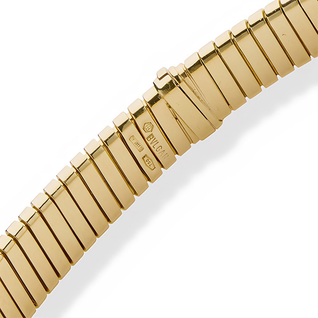 Macklowe Gallery Bulgari 18K Gold Tubogas Necklace