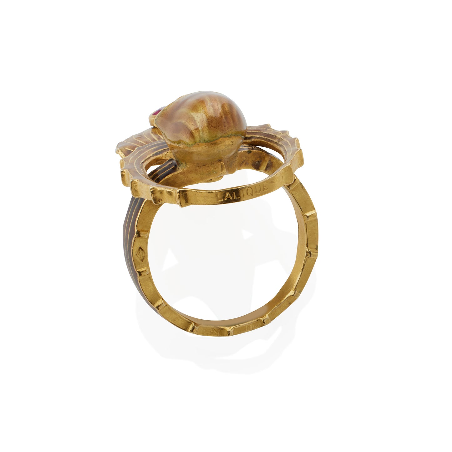 Macklowe Gallery René Lalique Lady's Slipper Orchid Ring
