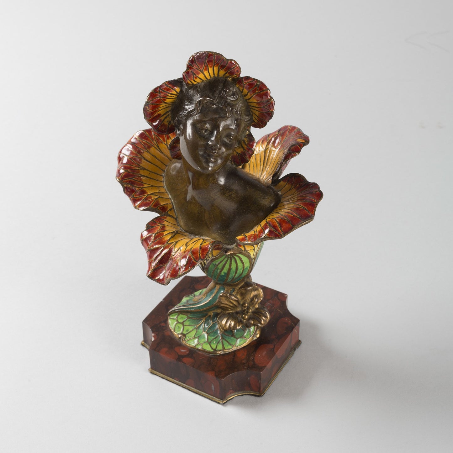 Macklowe Gallery Henri Godet Enameled Bronze