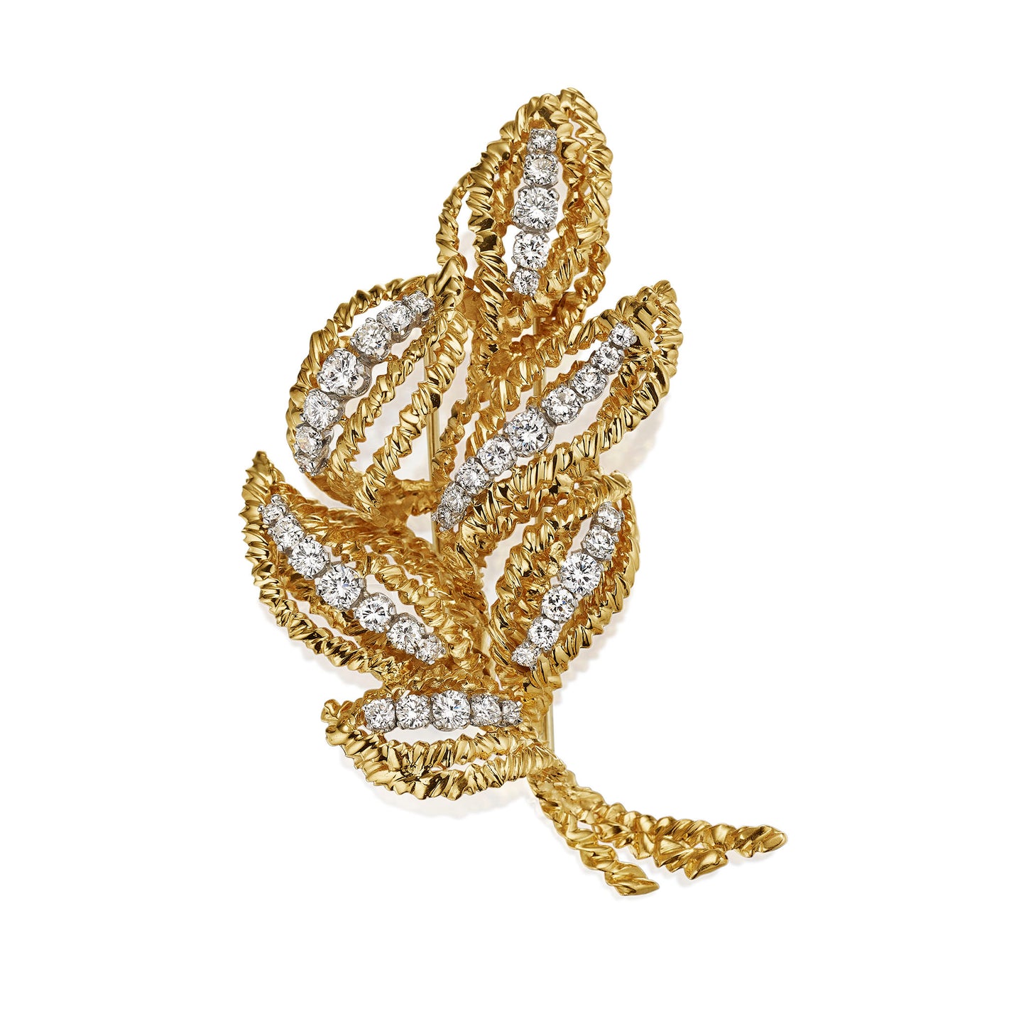 Macklowe Gallery Van Cleef & Arpels Paris Diamond Leaf Brooch