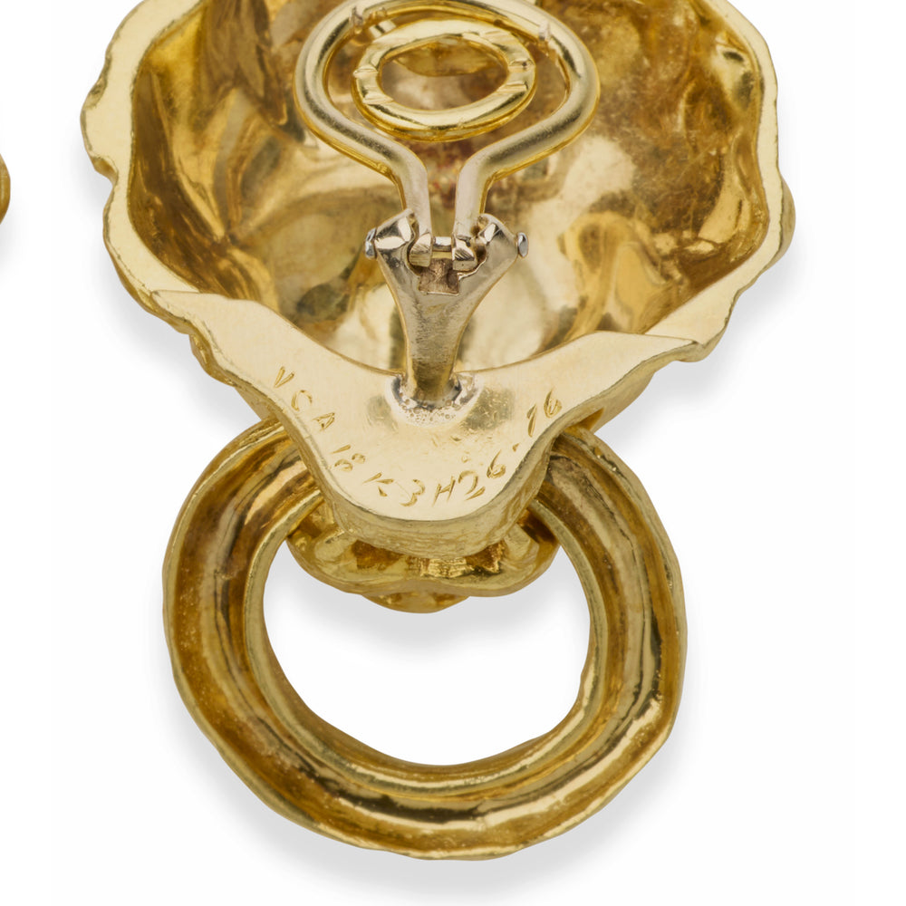 
                      
                        Macklowe Gallery Van Cleef & Arpels Lion Door Knocker Earrings
                      
                    