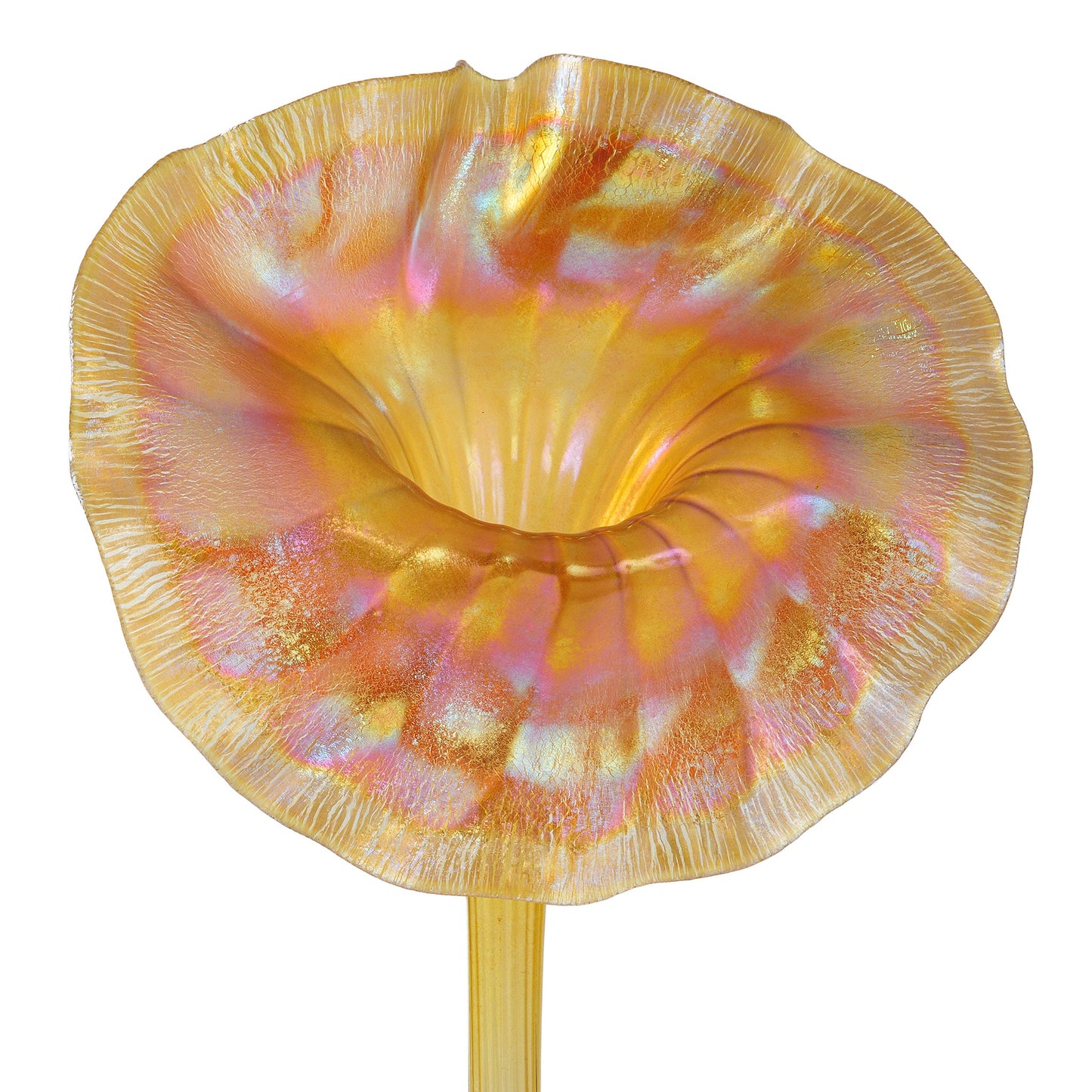 Macklowe Gallery Tiffany Studios New York "Pansy" Favrile Glass Vase