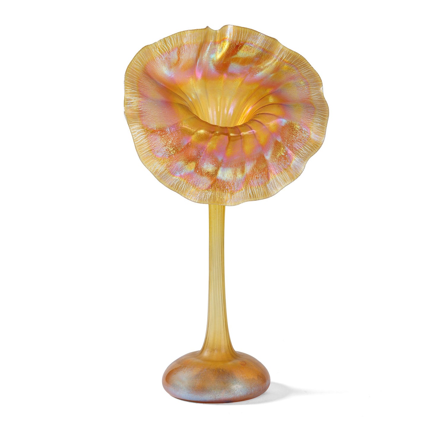 Macklowe Gallery Tiffany Studios New York "Pansy" Favrile Glass Vase