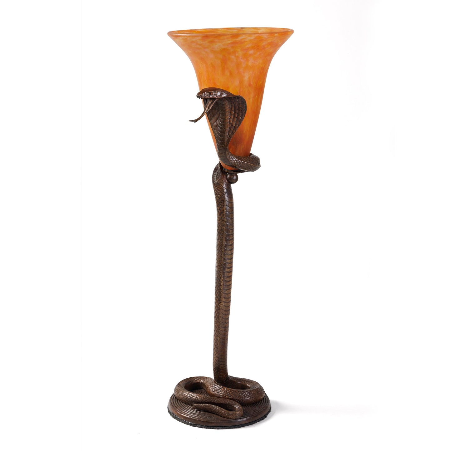 Macklowe Gallery Edgar Brandt and Daum “Cobra” Torchère